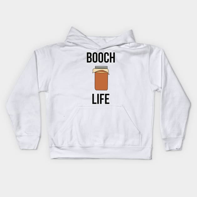 Booch Life Kombucha Tea Drink Kids Hoodie by charlescheshire